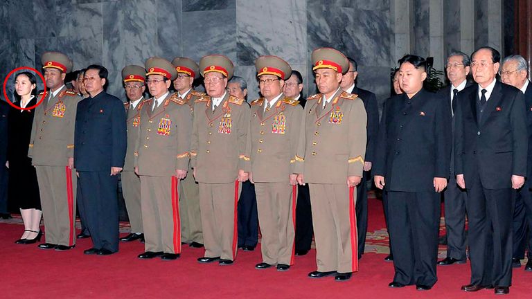 Kim Yo Jong (L), pictured in 2014