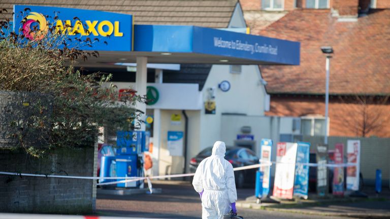 An officer was shot in north Belfast in January