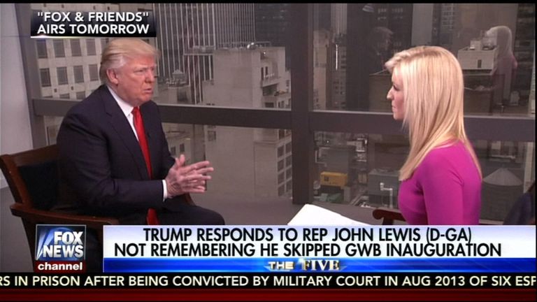 Donald Trump interviewed on the Fox & Friends current affairs show