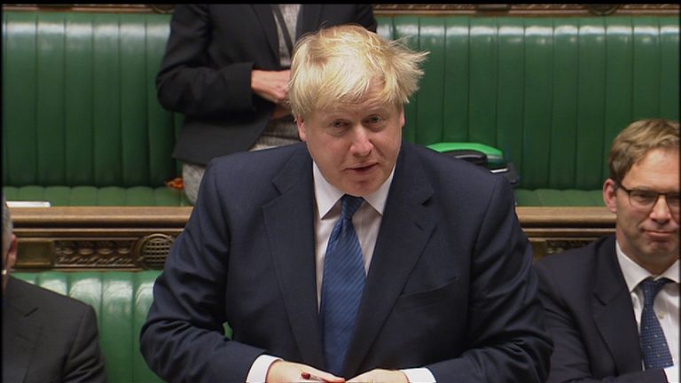 Boris Johnson tells the House of Commons that Donald Trump&#39;s &#39;bark is worse than his bite&#39;