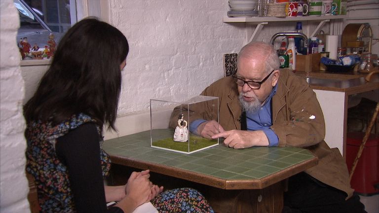 Peter Blake shows his work as part of an art project aiming to raise money for Parkinson&#39;s research