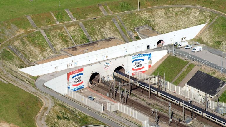 The tanks were moved through the Channel Tunnel. File pic