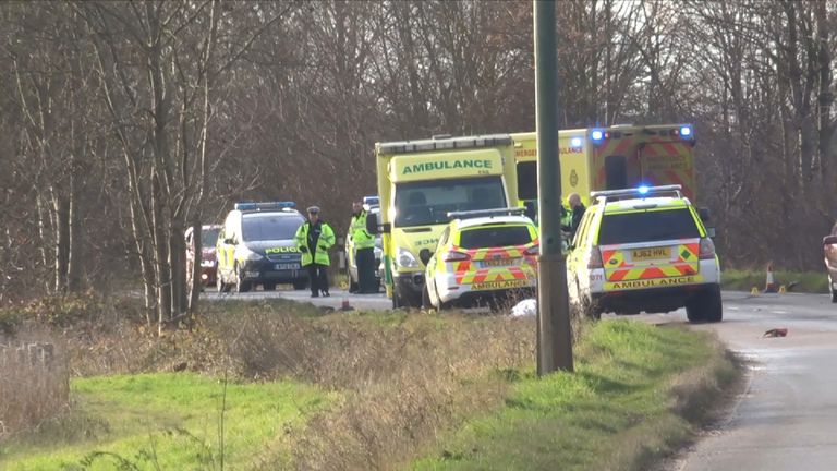 The road was  closed after the two men were killed