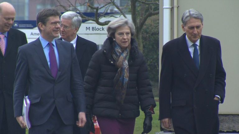 The PM and her Cabinet arrive in the northwest
