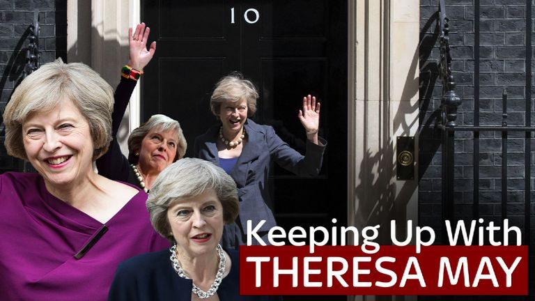 Theresa May outside 10 Downing Street