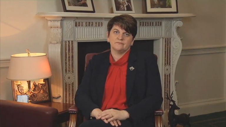 Arlene Foster responds to the resignation of Martin McGuinness