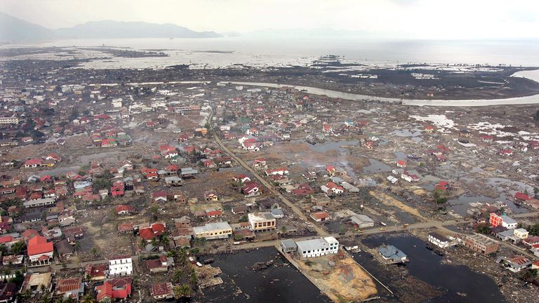 The city of Banda Aceh was devastated by a tsunami following the Boxing Day earthquake in 2004