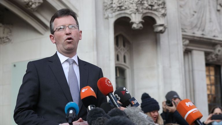 Attorney General Jeremy Wright QC outside The Supreme Court in London 