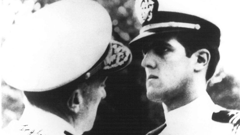 John Kerry receives a medal for his work as a US Navy Lieutenant in Vietnam