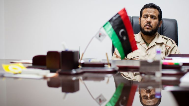 Abdel Hakim Belhaj, pictured in 2011, says he was kidnapped and tortured by the Gaddafi regime