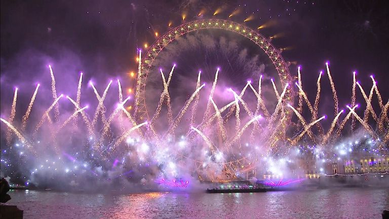 Fireworks in central London