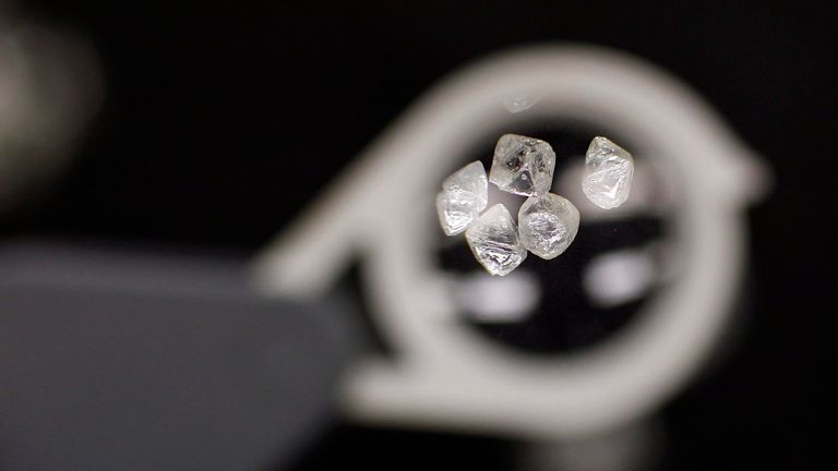Uncut diamonds worth tens of millions of pounds were taken in the raid. File pic