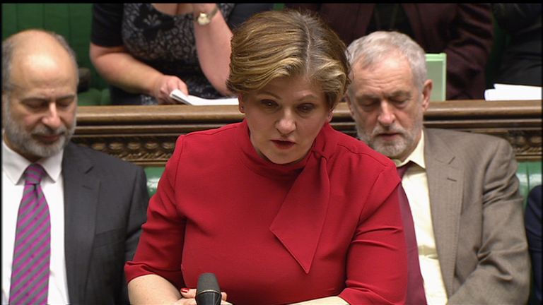 Emily Thornberry responds to Boris Johnson&#39;s statement on US travel in the House of Commons