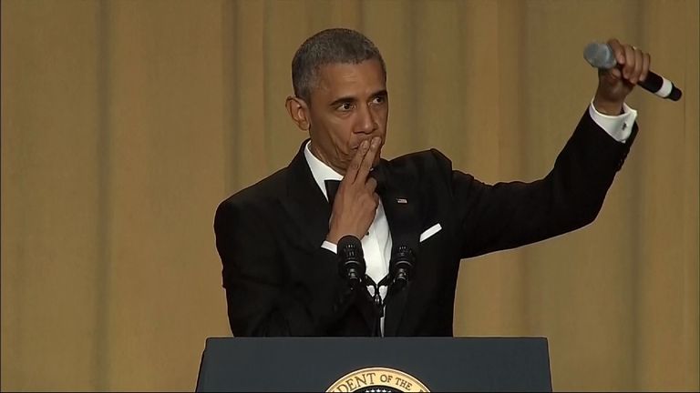 Barack Obama drops the mic