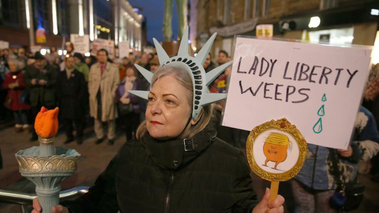 Hundreds gathered at protests in Glasgow