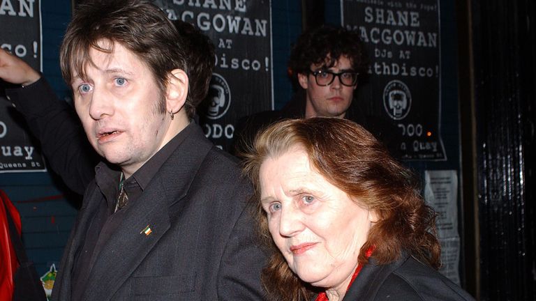 Shane MacGowan with his mother Therese at an event in Dublin
