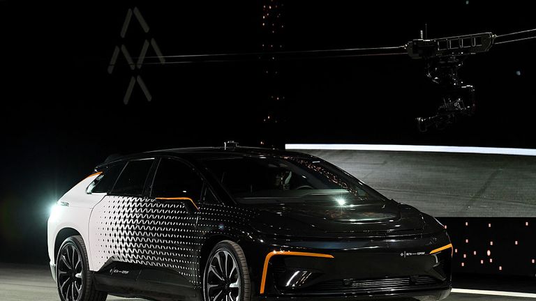 Faraday Future&#39;s FF 91 prototype electric crossover vehicle