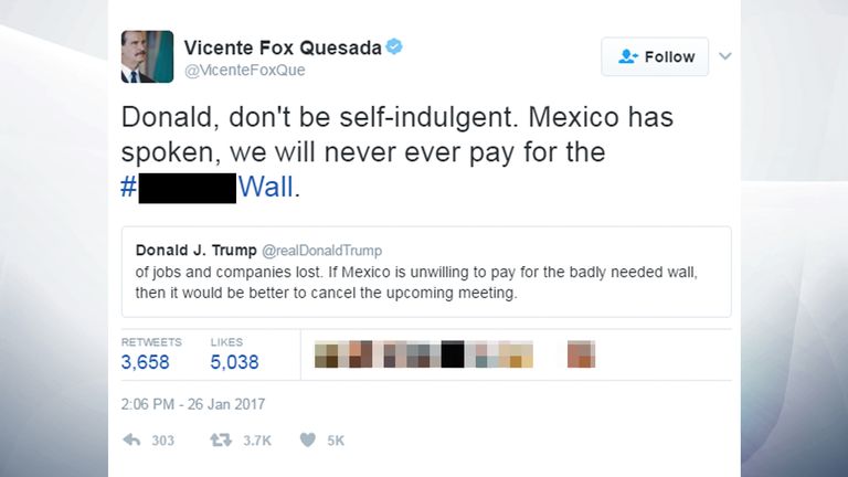 Vicente Fox Quesada tweet