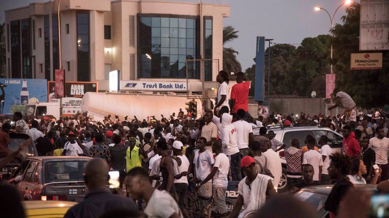 Gambians take to the streets to celebrate Mr Barrow&#39;s inauguration