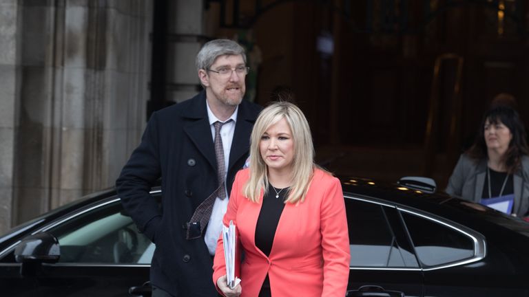 Sinn Fein's new leader, Michelle O'Neill, attended the meeting