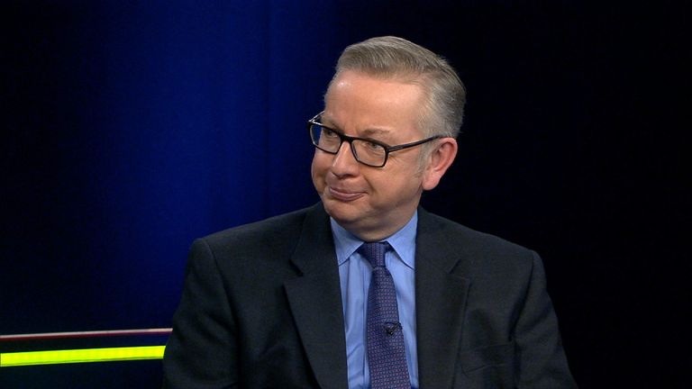 Michael Gove appearing on Sky News&#39; Nation Divided debate programme