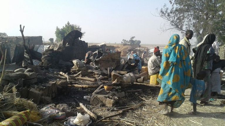 Aftermath of the bombing intended to target Boko Haram. Pic: MSF