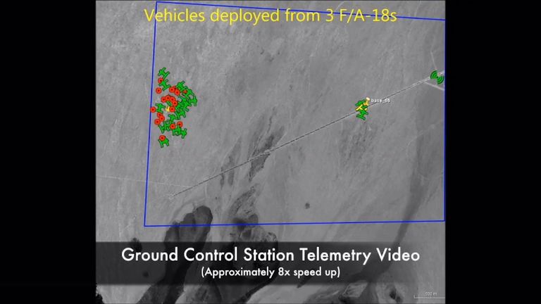 An image of the drones&#39; activity. Pic: US Department of Defense