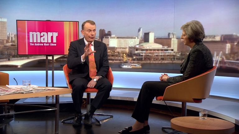 Theresa May answers Andrew Marr&#39;s question on the Trident failed test &#39;cover up&#39;