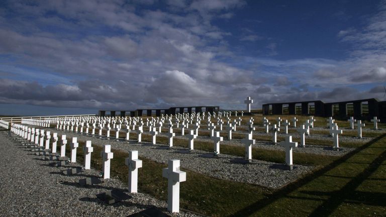 An Argentine war cemetery near Darwin, Falklands