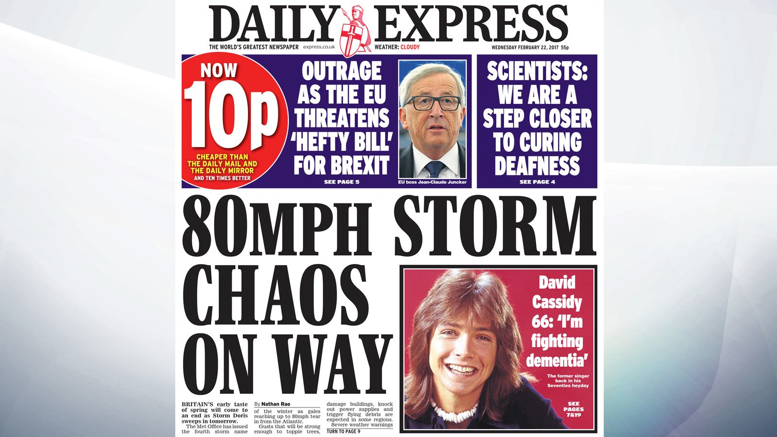 Wednesday's national newspaper front pages UK News Sky News