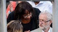 Diane Abbott and Jeremy Corbyn