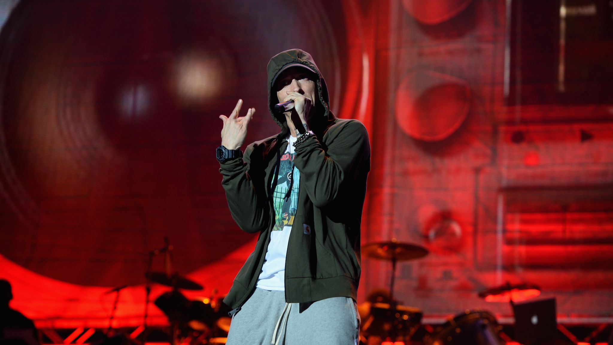 Eminem&apos;s latest show was at the 2016 Lollapalooza in Chicago 