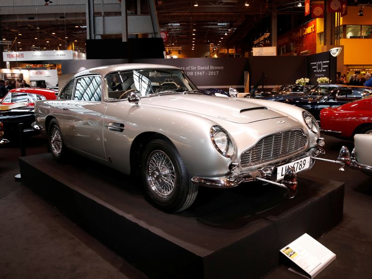 The 1964 Aston Martin DB5 driven by Sean Connery as James Bond in both Goldfinger and Thunderball