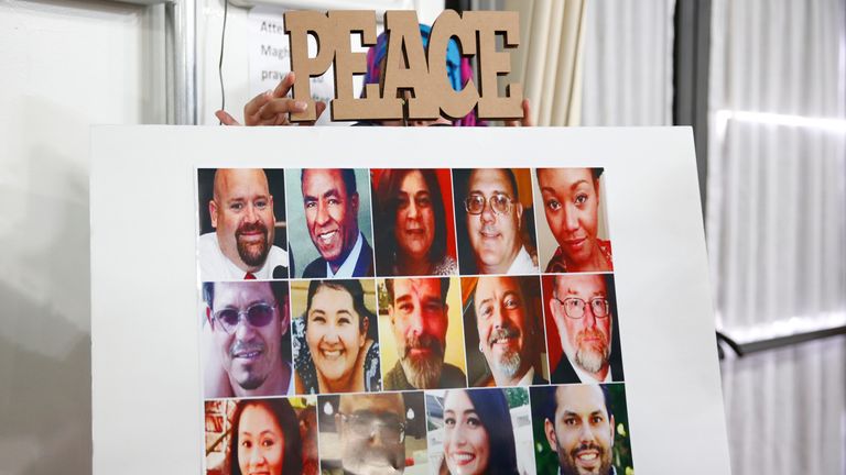 Michael Wetzel, bottom right, was one of those killed in the attack