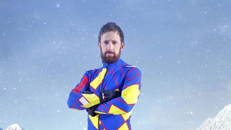 Undated file handout photo issued by Channel 4 of Sir Bradley Wiggins who has pulled out of winter sports show The Jump after breaking his leg. PRESS ASSOCIATION Photo. Issue date: Sunday February 12, 2017. Britain&#39;s most decorated Olympian said he was "gutted" that the injury forced him out of the competition. See PA story SHOWBIZ TheJump. Photo credit should read: Steve Brown/Channel 4/PA Wire NOTE TO EDITORS: This handout photo may only be used in for editorial reporting purposes for the cont