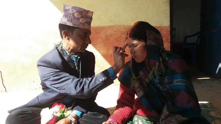 The couple were married in a ceremony at the jail