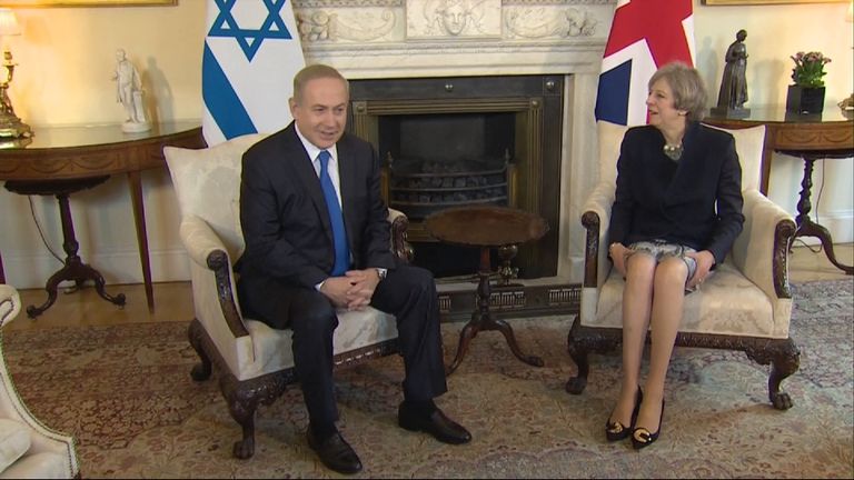 Benjamin Netanyahu and Theresa May