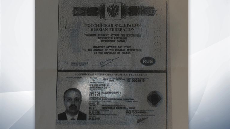 An old passport in the name of Eduard Shishmakov, later named as Eduard Shirokov