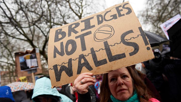 The President's vow to build a wall along the United States' southern border is also a bone of contention 