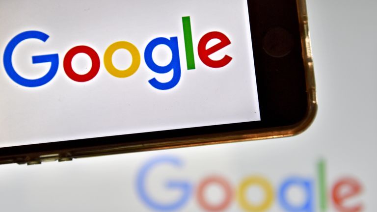The Google logo on phone and desktop