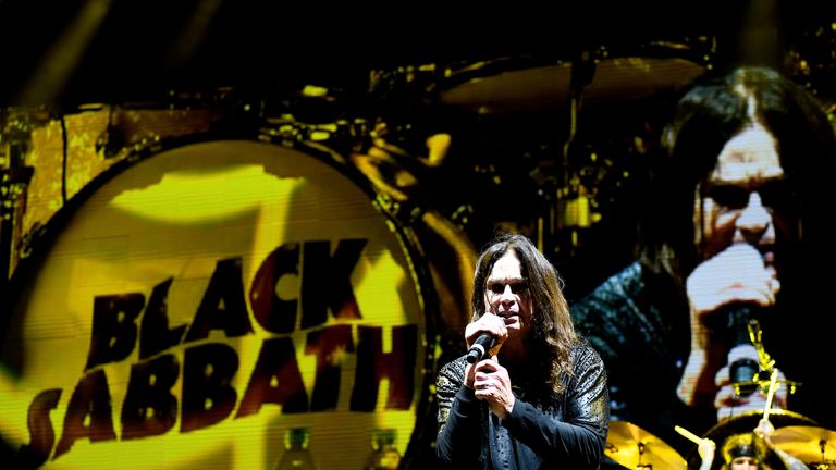  Ozzy Osbourne of Black Sabbath performs at Ozzfest 2016 at San Manuel Amphitheater in 2016