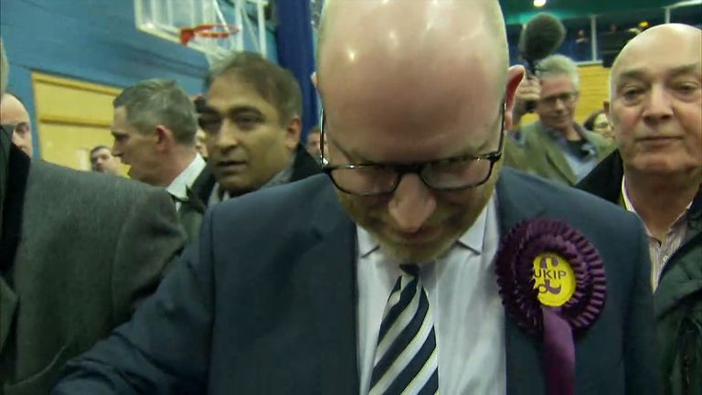 Paul Nuttall vowed to continue working as UKIP leader despite his by-election loss