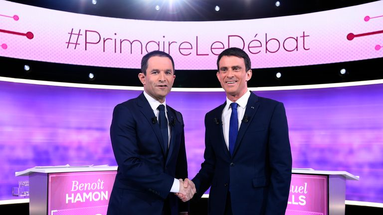 Mr Hamon beat ex-prime minister Manuel Valls to win the Socialist party nomination