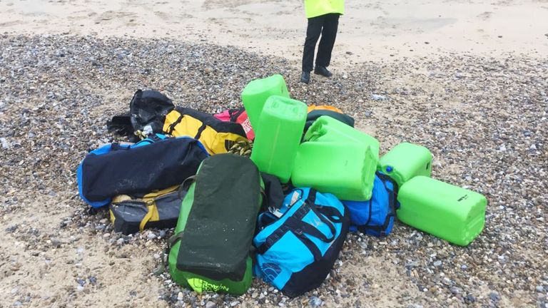 Holdalls containing cocaine washed up on Hopton Beach near Great Yarmouth