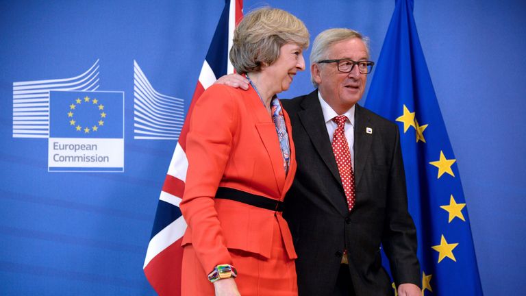 Theresa May and Jean-Claude Juncker