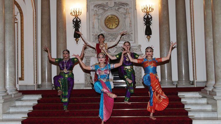 Dancers perform during a reception to mark the launch of the UK-India Year of Culture 2017 at Buckingham Palace, London.
