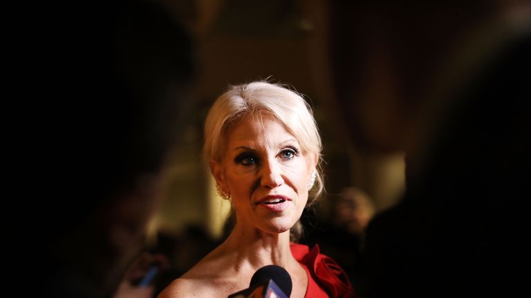 Kellyanne Conway, senior adviser to President-elect Donald Trump, attends the Indiana Society Ball in honor of Vice President-elect Mike Pence on January 19, 2017 in Washington, DC. Washington and the entire nation is preparing for the transfer of the United States presidency tomorrow as Trump is sworn in as the 45th president