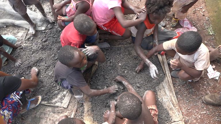 Children as young as four work in the cobalt mines