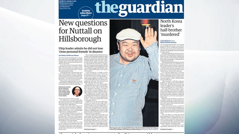 UKIP's leader Paul Nuttall is facing more questions about Hillsborough, reports The Guardian