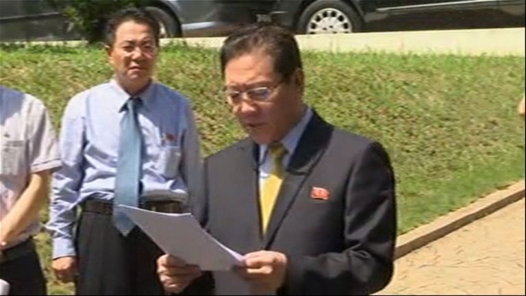 North Korean ambassador Kang Chol
